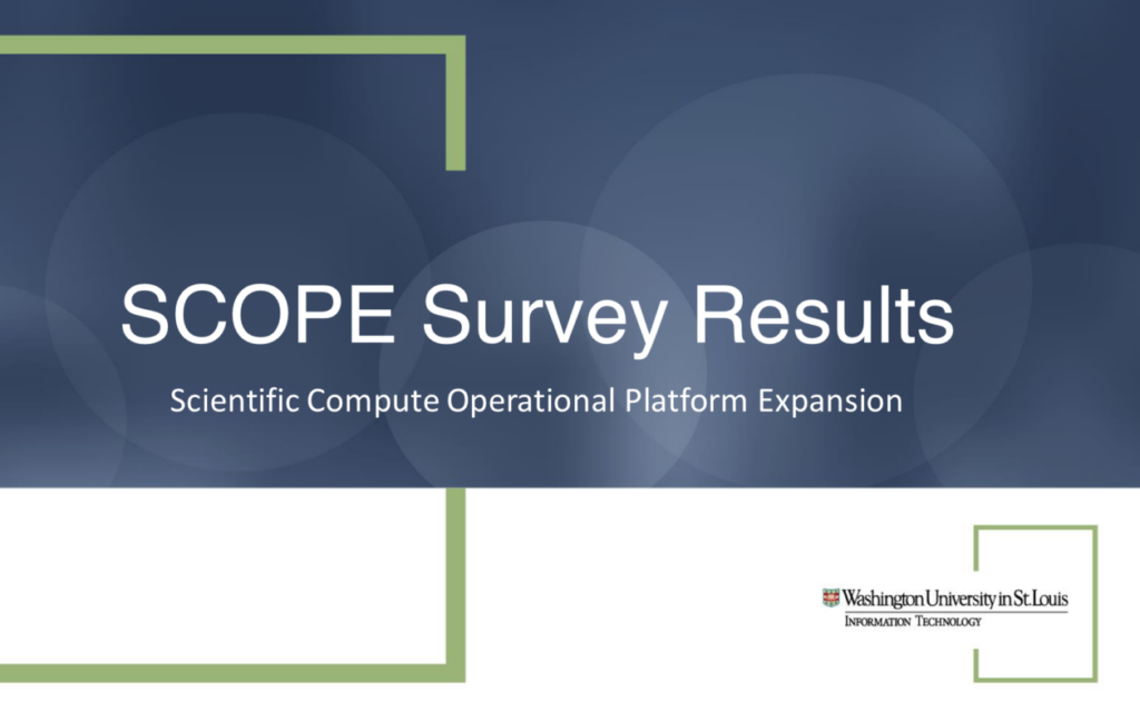 SCOPE survey results
